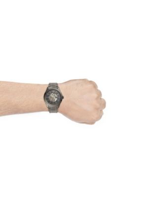 Men's Flynn Automatic Gunmetal Black Stainless Steel Watch 48mm