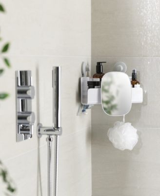 EasyStore™ Large Shower Shelf with Removable Mirror 