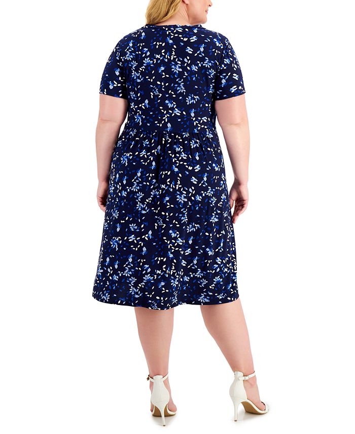 Kasper Plus Size Floral-Print Dress - Macy's