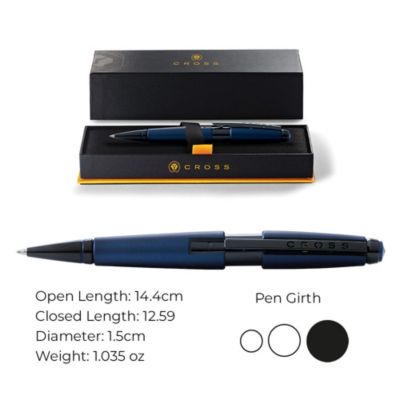 A.T. Cross Edge Matte Blue Rollerball Pen