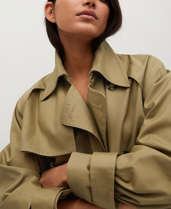 mango linen trench