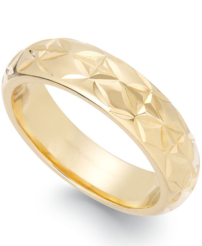 Signature Gold Diamond-Cut Star Ring in 14k Gold over Resin - Macy's