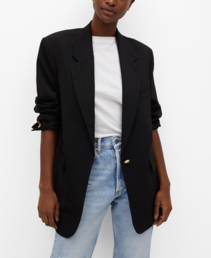 Mango Structured Flowy Suit Jacket