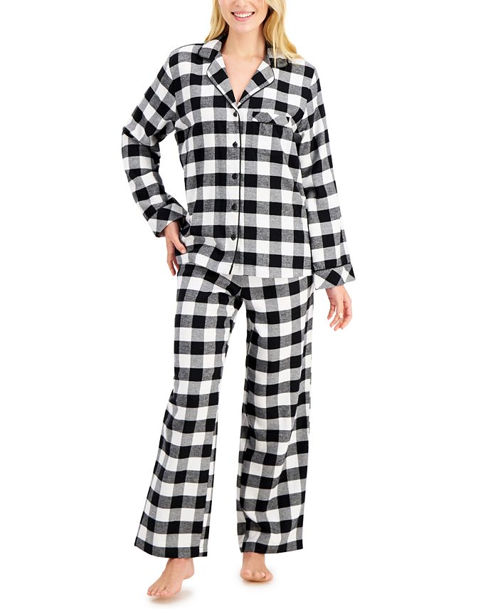 Family Pajamas Matching Women's Buffalo Check Cotton Flannel Family ...