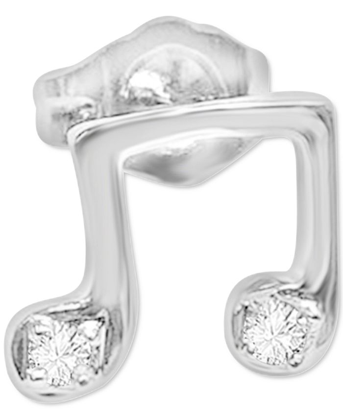 Music note stud earrings clearance