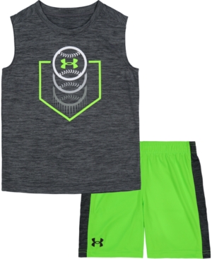 Toddler Boys Outta The Park Sleeveless Tee and Shorts Set