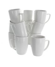 Berghoff 4Pc Straight 18/10 Stainless Steel Coffee Mug 12oz, Wide Handle,  Dishwasher Safe, Silver