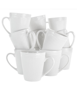 Shop Elama Madeline Mug Set Of 12 Pieces In White