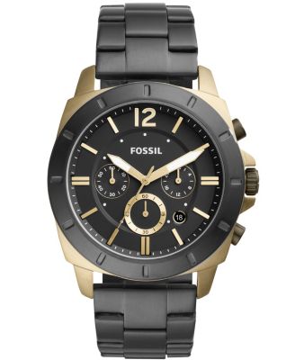 Fossil - Men's Privateer Chronograph, black stainless steel watch 45mm