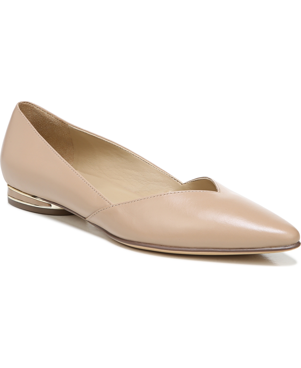 Naturalizer Women's Havana Pointed Toe Ballet Flats - Crème Brulee Leather