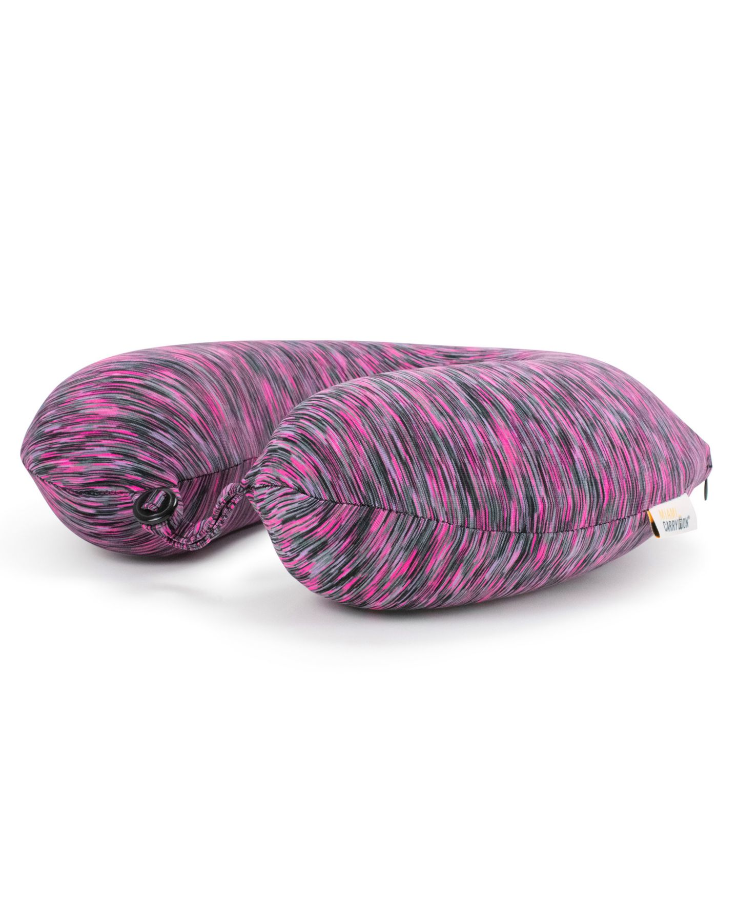 Подушка Miami CarryOn Memory Foam Travel Neck Pillow, цвет: Розовый / Чёрный — фото 4