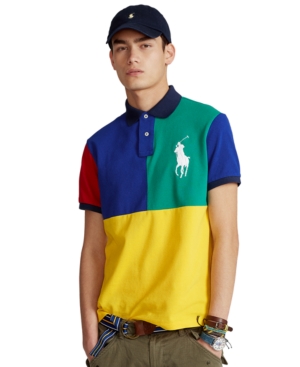 Polo Ralph Lauren Men's Custom Slim Fit Big Pony Mesh Polo Shirt