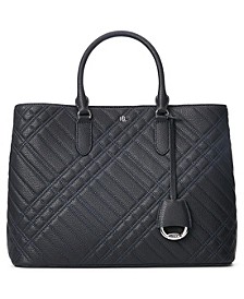 Marcy Plaid Quilted Large Satchel