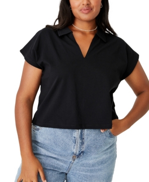 Trendy Plus Romi Short Sleeve Polo Top