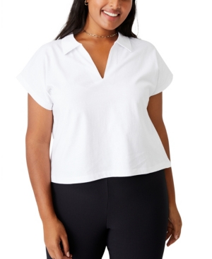 Trendy Plus Romi Short Sleeve Polo Top