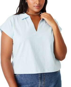 Trendy Plus Romi Short Sleeve Polo Top