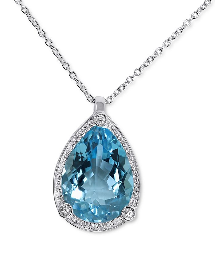 Macy s Blue Topaz 24 ct. t.w. White Topaz 1 2 ct. t.w. 18
