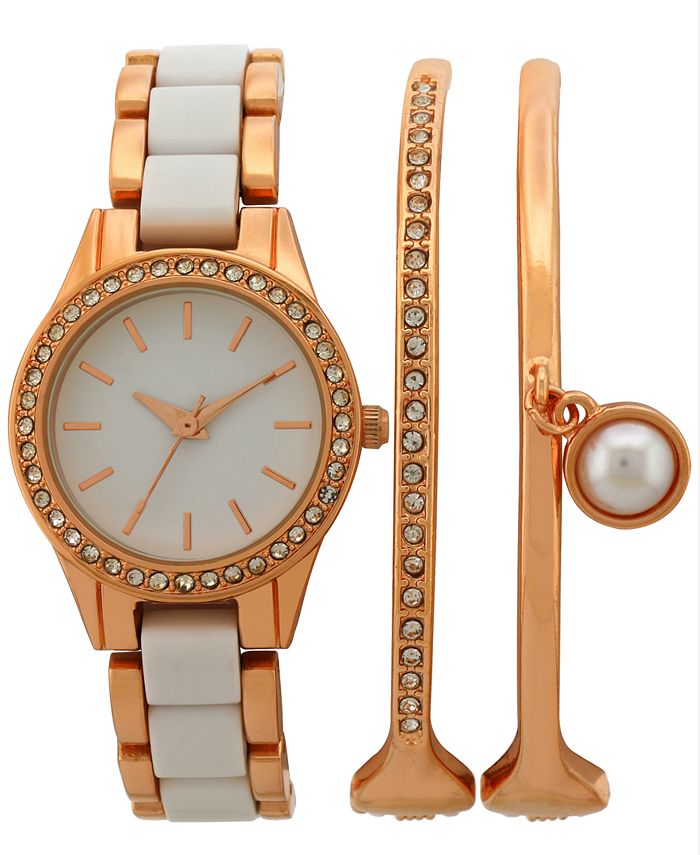 Charter Club Women s Two Tone Bracelet Watch 30mm Bracelets Set