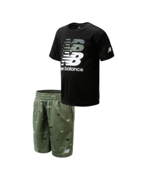 New Balance Toddler Boys 3 Piece Fading Logo Shorts Set