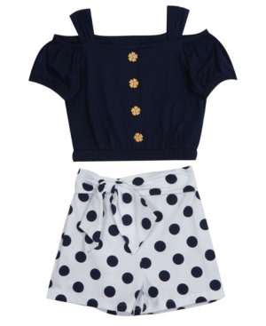Big Girls Dot Shorts Set