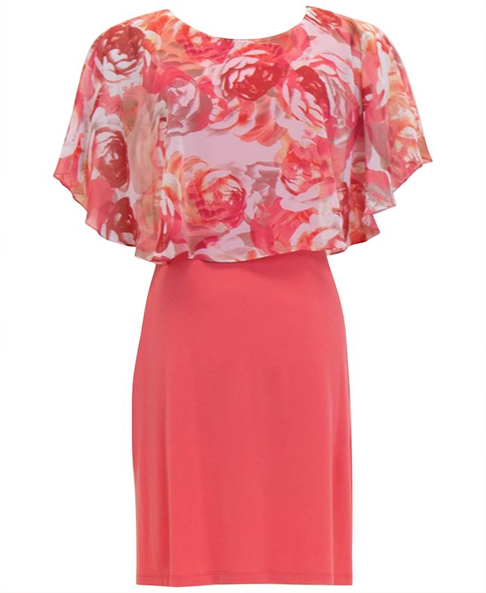 Connected Floral-Popover A-Line Dress - Macy's