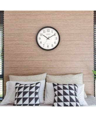 14" Black Atomic Analog Wall Clock