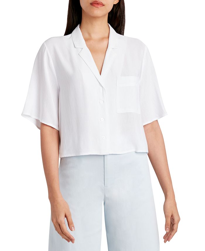 BCBGeneration Cropped Wide-Sleeve Shirt - Macy's