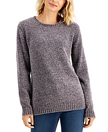 Petite Chenille Crewneck Sweater, Created For Macy's