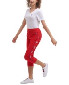 Women's Star-Print Cropped Jogger Pants