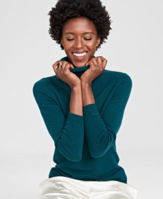 Women's 100% Cashmere Turtleneck Sweater, Regular & Petite, Created for Macys
