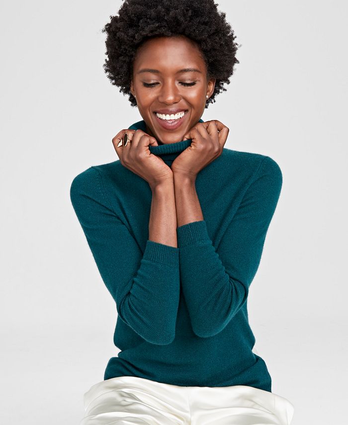 Charter Club 100% Cashmere Sweater & 100% Cashmere Jogger Pants, Created  For Macy's in Blue