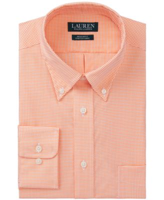 Lauren Ralph Lauren - Men's Classic/Regular-Fit Non-Iron Performance Stretch Gingham Dress Shirt