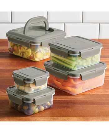 Rachael Ray - Stacking 10-Pc. Square Food Storage Container Set