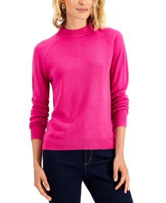 Karen Scott Petite Luxsoft Mock-Neck Sweater, Created for Macy's - Macy's