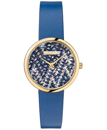 Missoni - Women's Swiss M1 Blue Leather Strap Watch 34mm Set