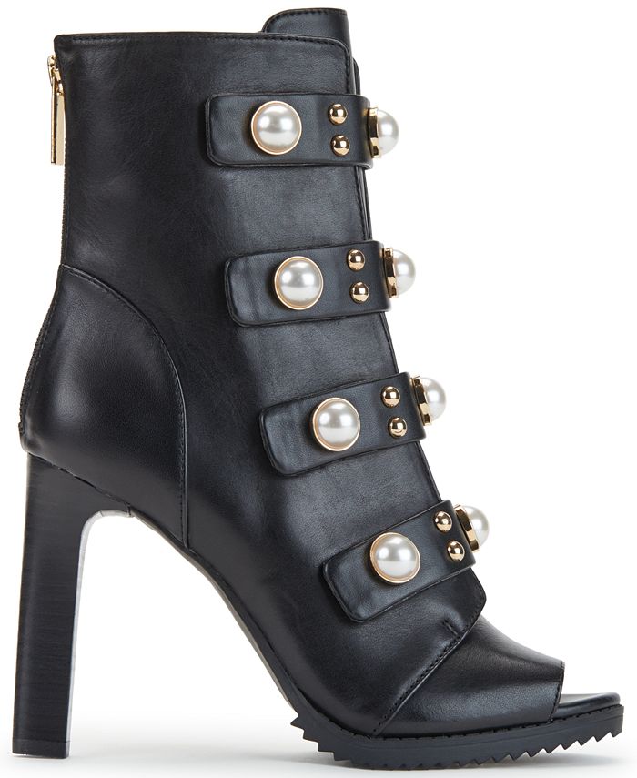 karl lagerfeld paris safia studded leather ankle boots
