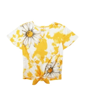Belle Du Jour Big Girls Short Sleeve Tie Front Top