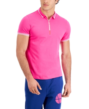 AX Armani Exchange Men's Logo Zip-Up Polo