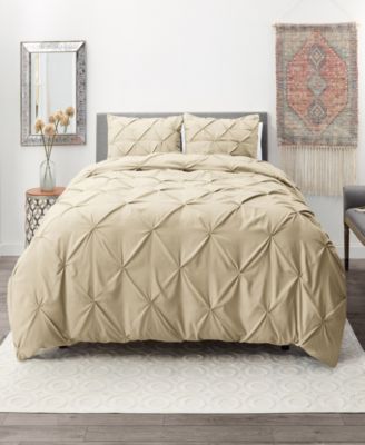 Nestl Bedding 3 Piece Pinch Pleat Duvet Cover Set, Queen - Macy's