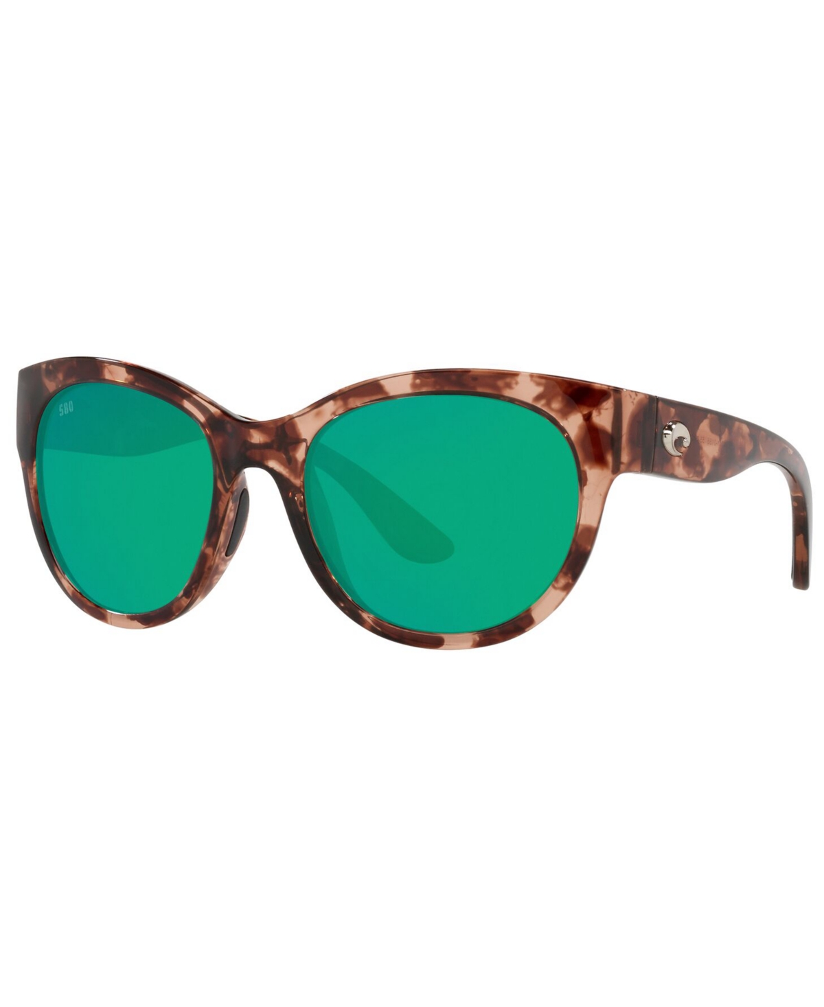 Maya Polarized Sunglasses, 6S9011 55 - SHINY CORAL TORTOISE/GREEN MIRROR G