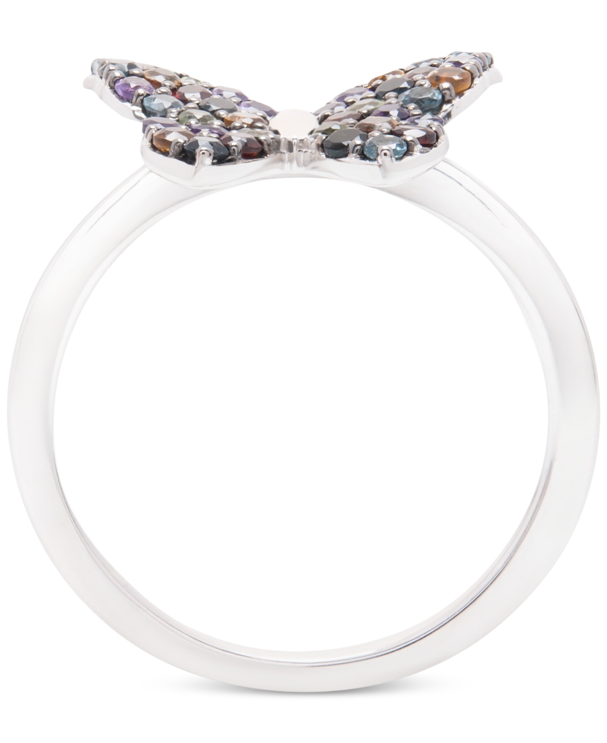 Gemstone Butterfly Statement Ring (7/8 ct. t.w.) in Sterling Silver - Multi