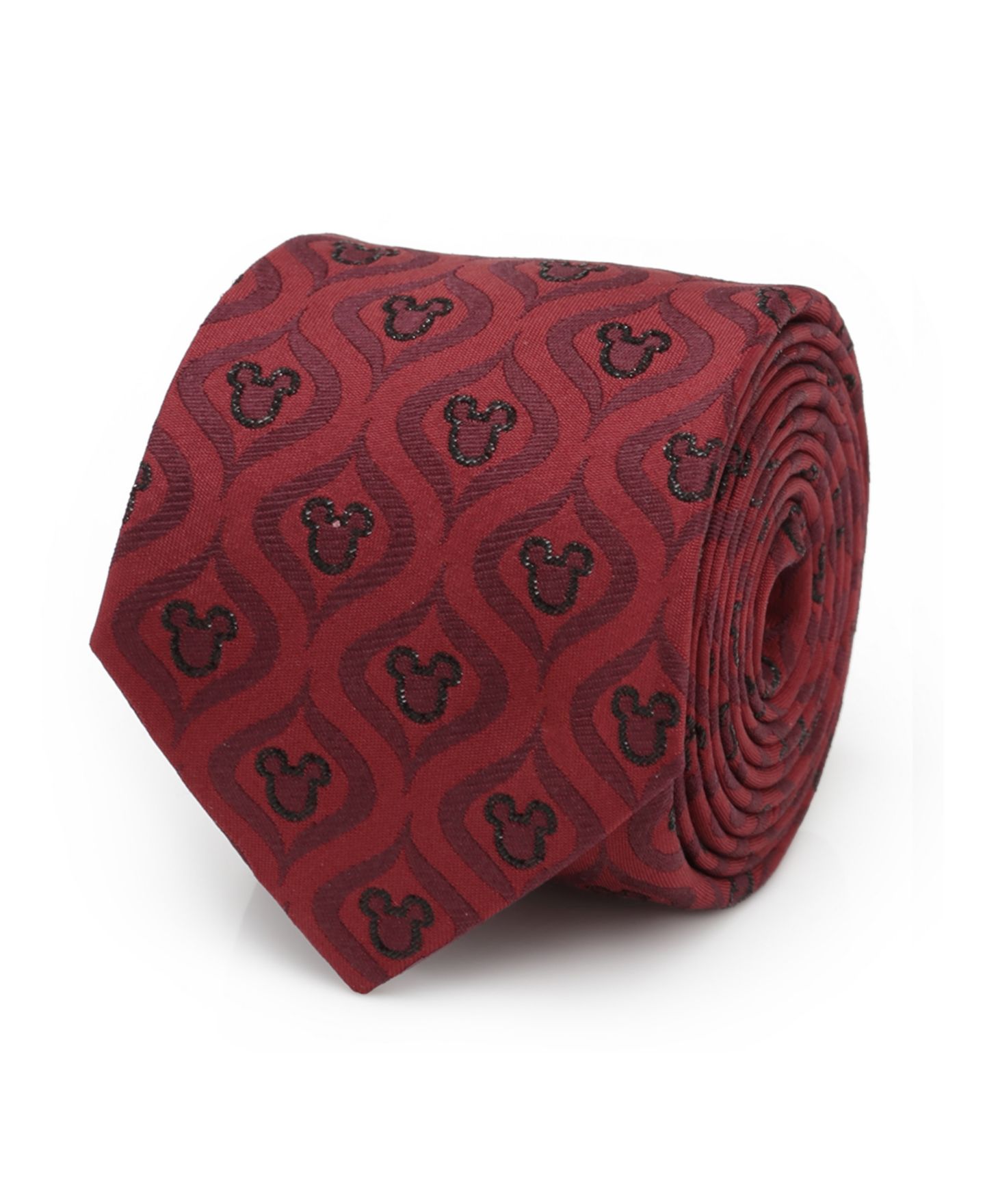 Мужской галстук Disney Mickey Mouse Holiday Metallic Silk Tie, цвет: Красный — фото 1