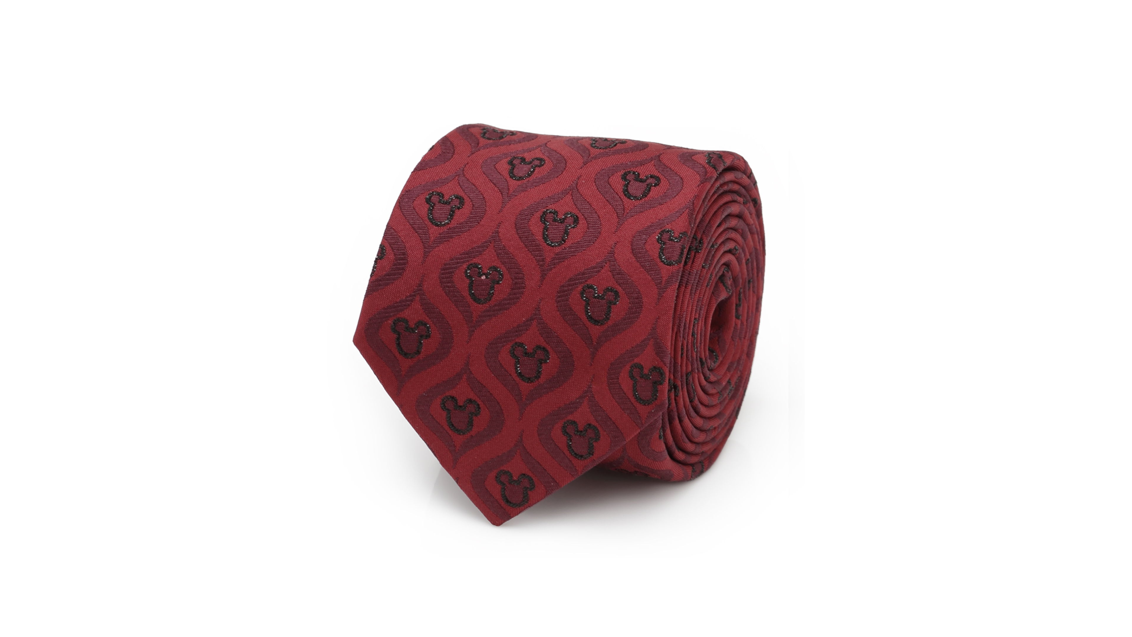 Disney Men's Mickey Mouse Holiday Metallic Silk Tie