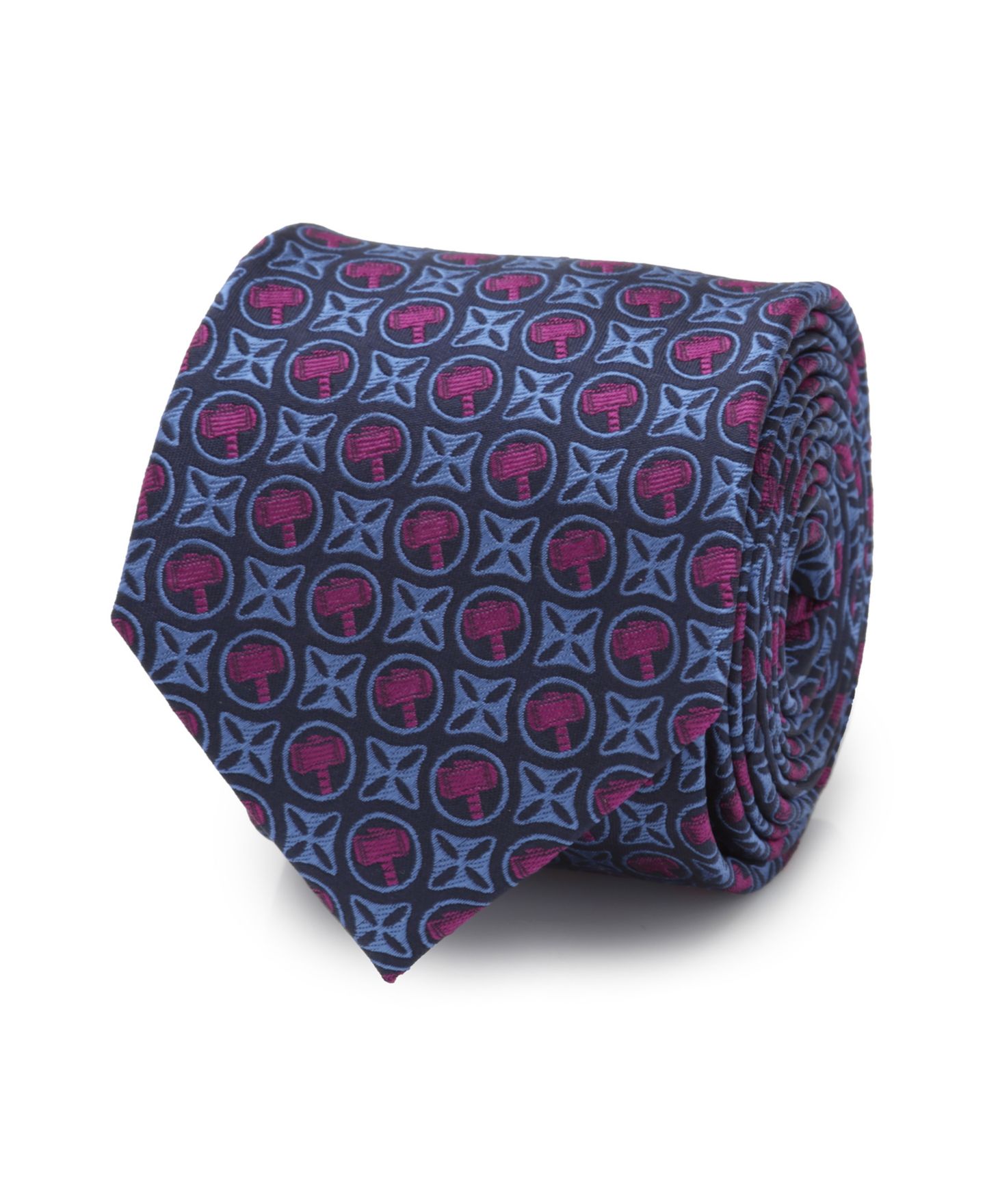 Мужские галстуки Marvel Thor Hammer Tie, цвет: Синий — фото 1