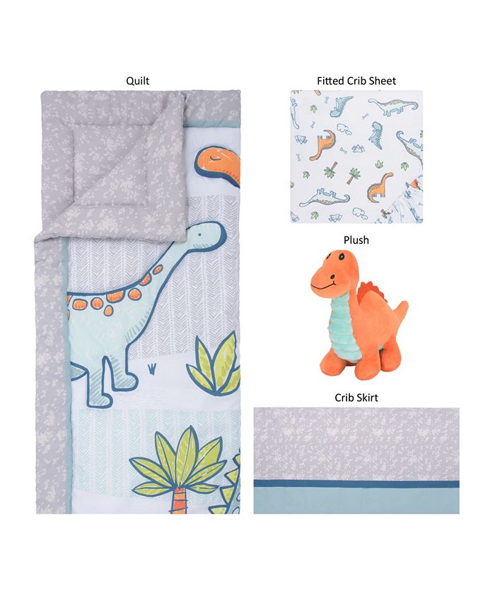 Dinosaur crib discount set with bumper