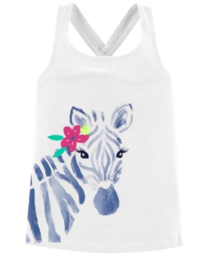 Toddler Girls Zebra Racer Back Tank