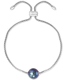 EFFY® Gray Cultured Freshwater Pearl (10mm) Bolo Bracelet in Sterling Silver (Also in Pink & White Cultured Freshwater Pearl)