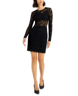 black lace dress macys