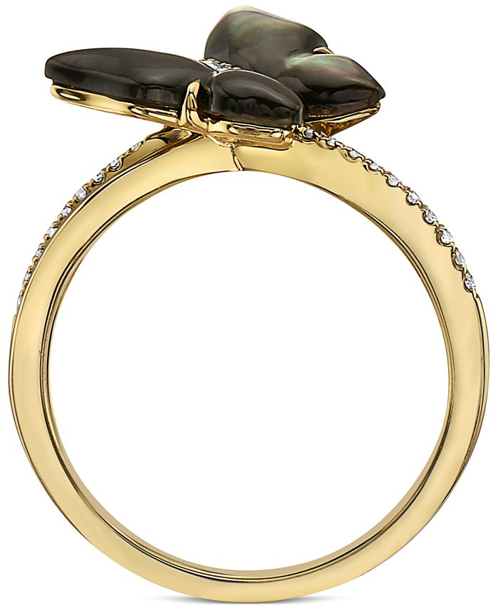 EFFY Collection - Mother-of-Pearl & Diamond (1/10 ct. t.w.) Ring in 14k Gold