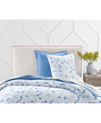 Photo 2 of KING - Charter Club Damask Designs Camellia 3 Pc. Comforter Set, King, Created for Macy's Bedding. Revamp your bedroom decor with the Damask Designs Camellia Comforter Set from Charter Club, featuring the smooth touch of cotton sateen and a delightful flo